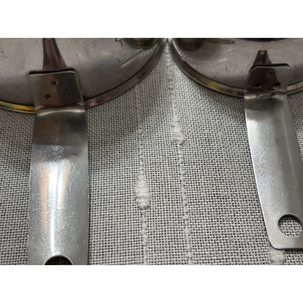 Vintage Foley 2 Pc Replacement Measuring Cups Stainless Steel 1/3 & 1 Cup EUC